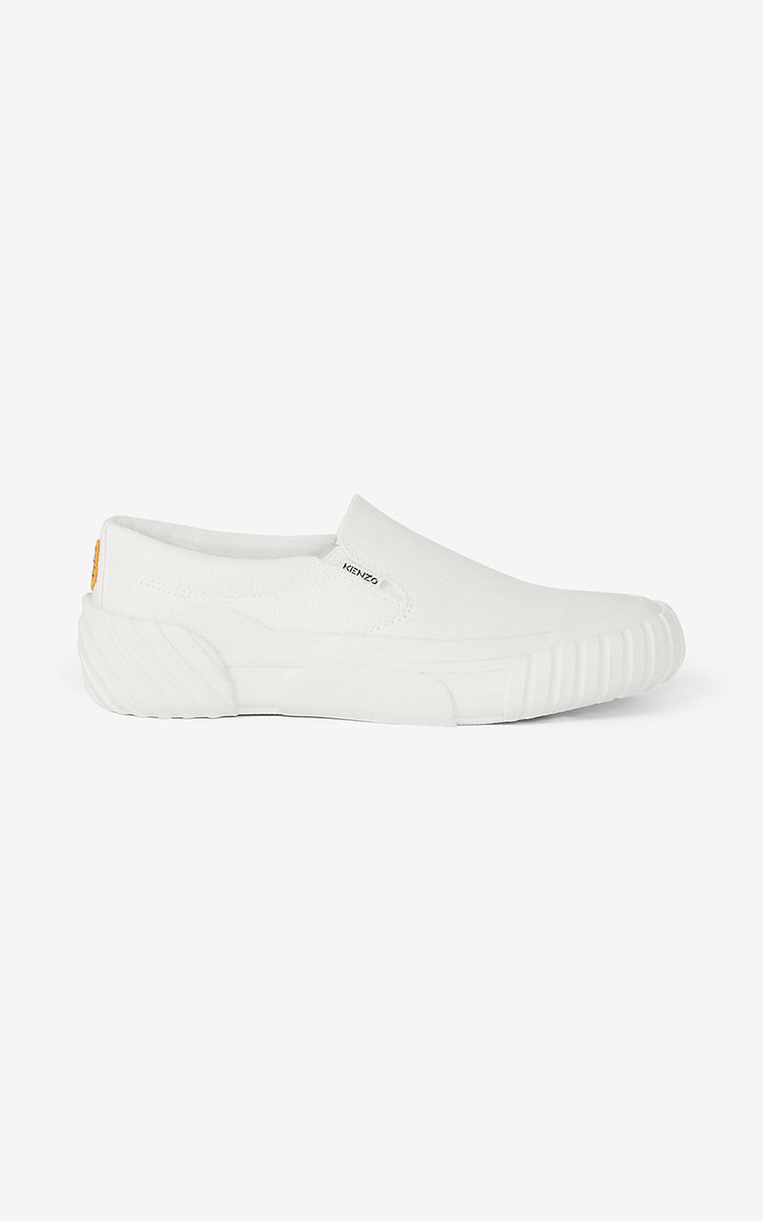 Kenzo Slip on Lærred Tiger Crest Sneakers Dame - Hvide DK-793929